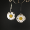 Boucles d'oreilles marguerite monture argent
