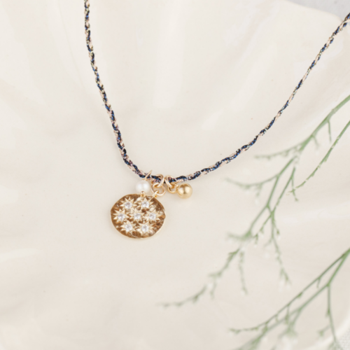 collier made in france viviane bleu et strass les impatientes