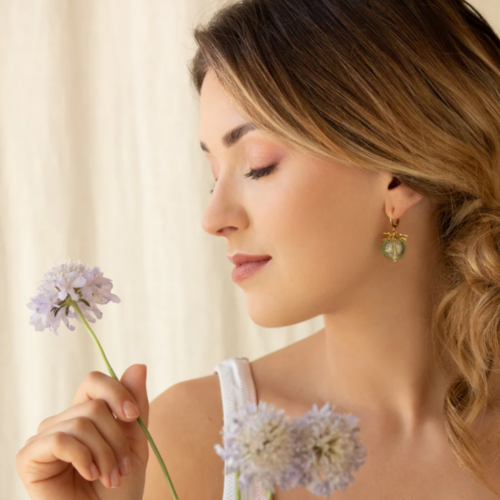 Boucles d'oreilles Margarette nouvelle collection bouquet rose Marie Duvert