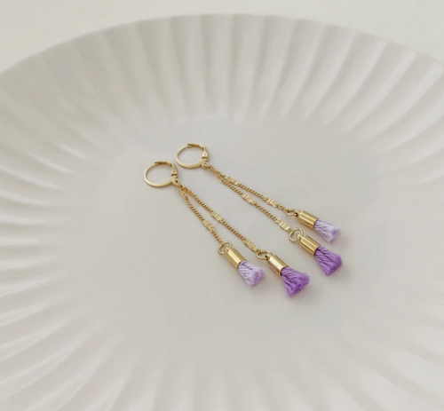 Boucles d'oreilles Pénélope pompons