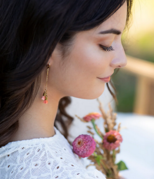 Boucles d'oreilles Pénélope pompons