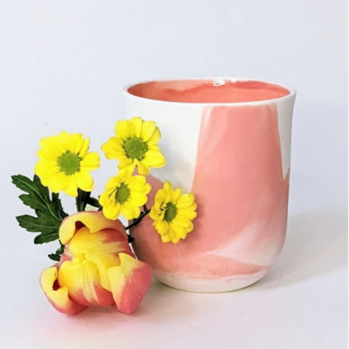 tasse à café rose