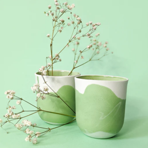 tasse à café verte