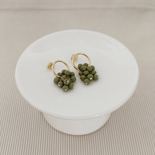 Boucles d'Oreilles AZONI - Élégance Perles & Or Fin Artisanal